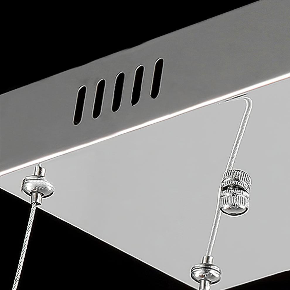 Luxisine Chandelier Crystal Double C Modern Silver 2-Ring