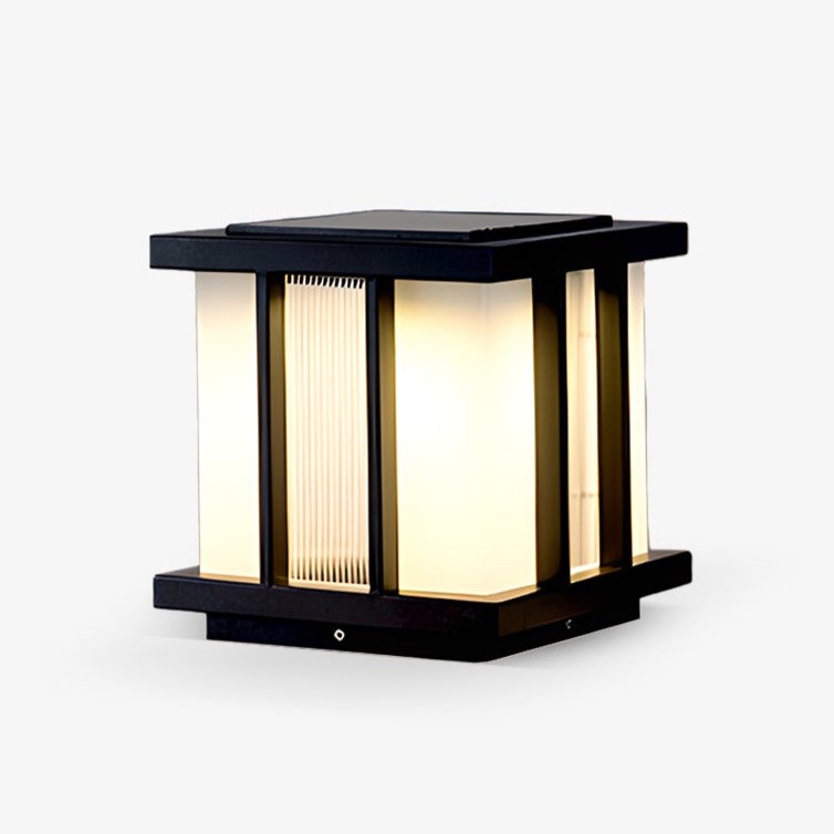Rild Modern Cube Glass Solar Outdoor Light
