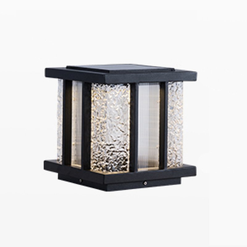 Rild Modern Cube Glass Solar Outdoor Light