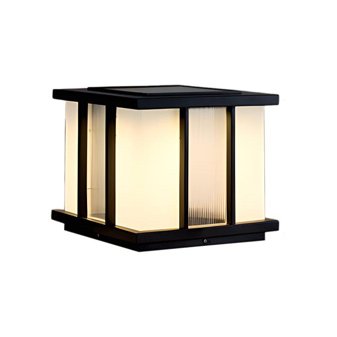 Rild Modern Cube Glass Solar Outdoor Light
