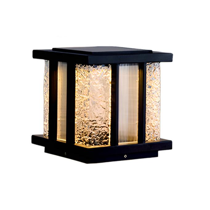 Rild Modern Cube Glass Solar Outdoor Light