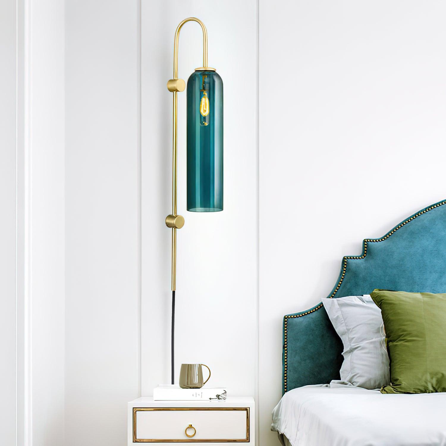 Conrad Modern Glass Plug-In Wall Lamp