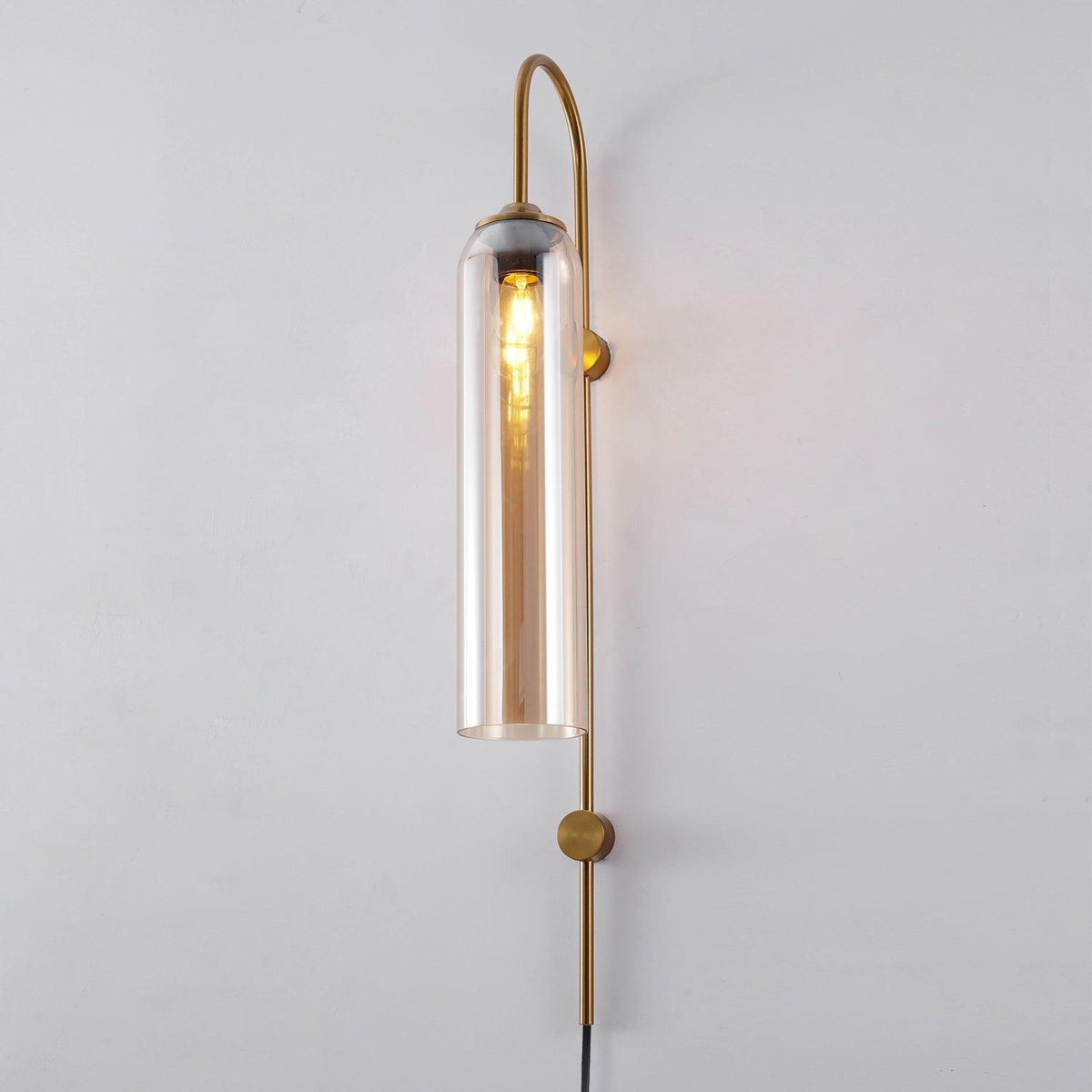 Conrad Modern Glass Plug-In Wall Lamp
