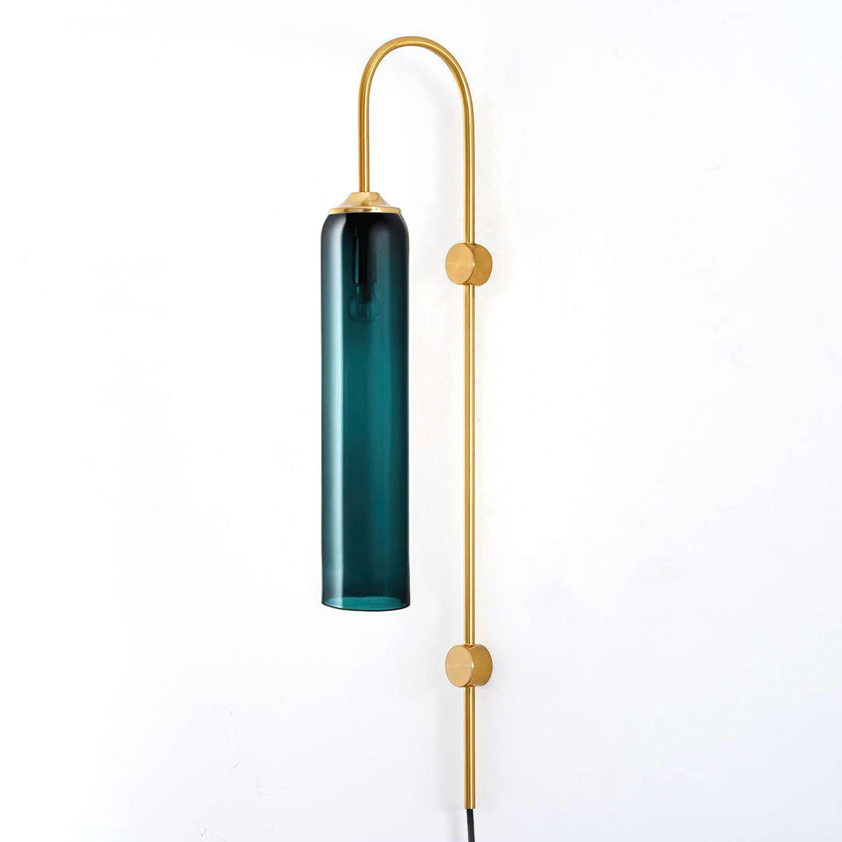 Conrad Modern Glass Plug-In Wall Lamp