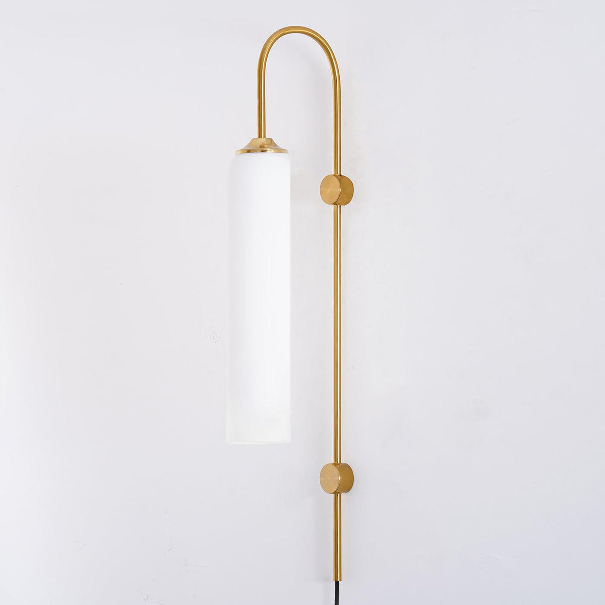 Conrad Modern Glass Plug-In Wall Lamp