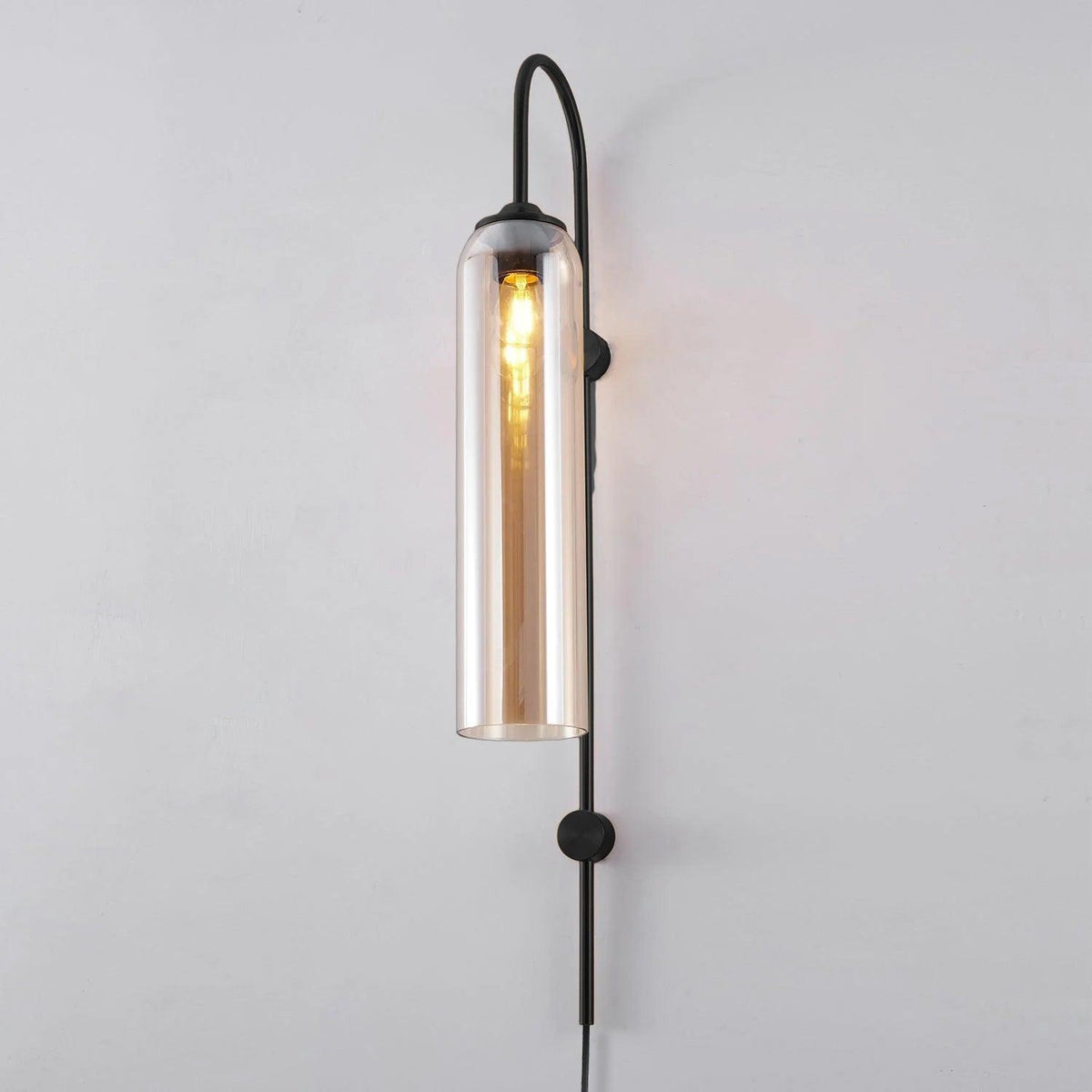 Conrad Modern Glass Plug-In Wall Lamp