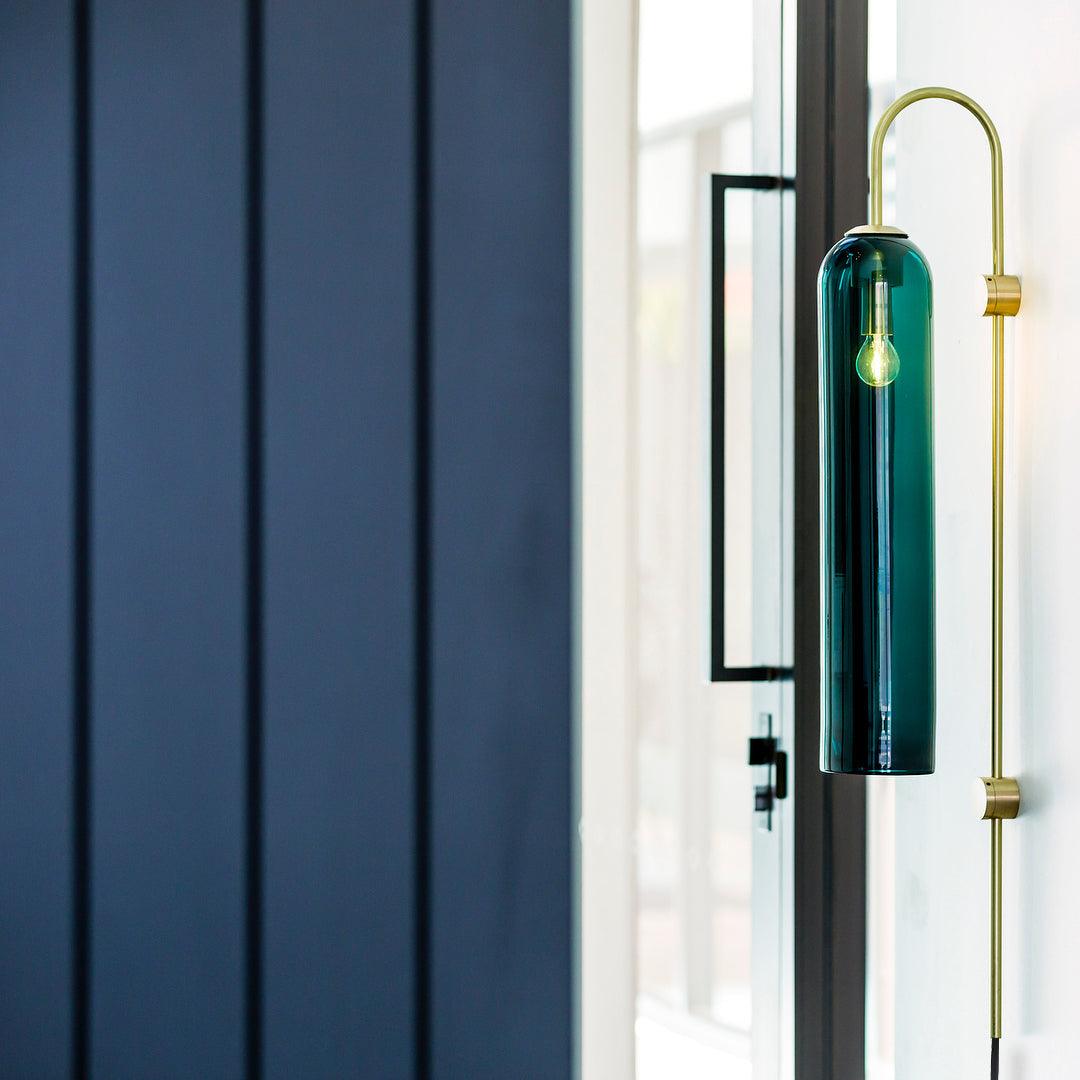 Conrad Modern Glass Plug-In Wall Lamp