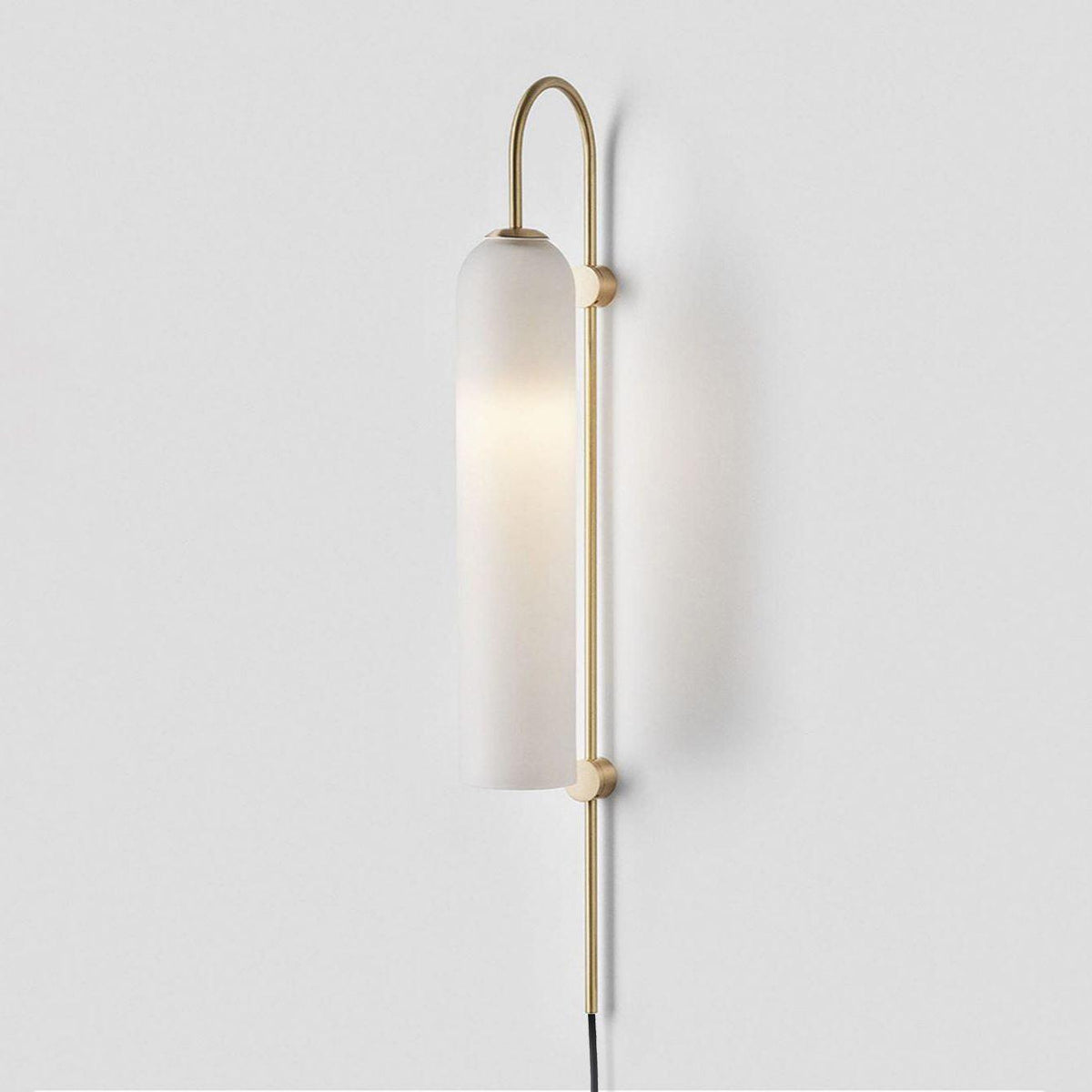 Conrad Modern Glass Plug-In Wall Lamp