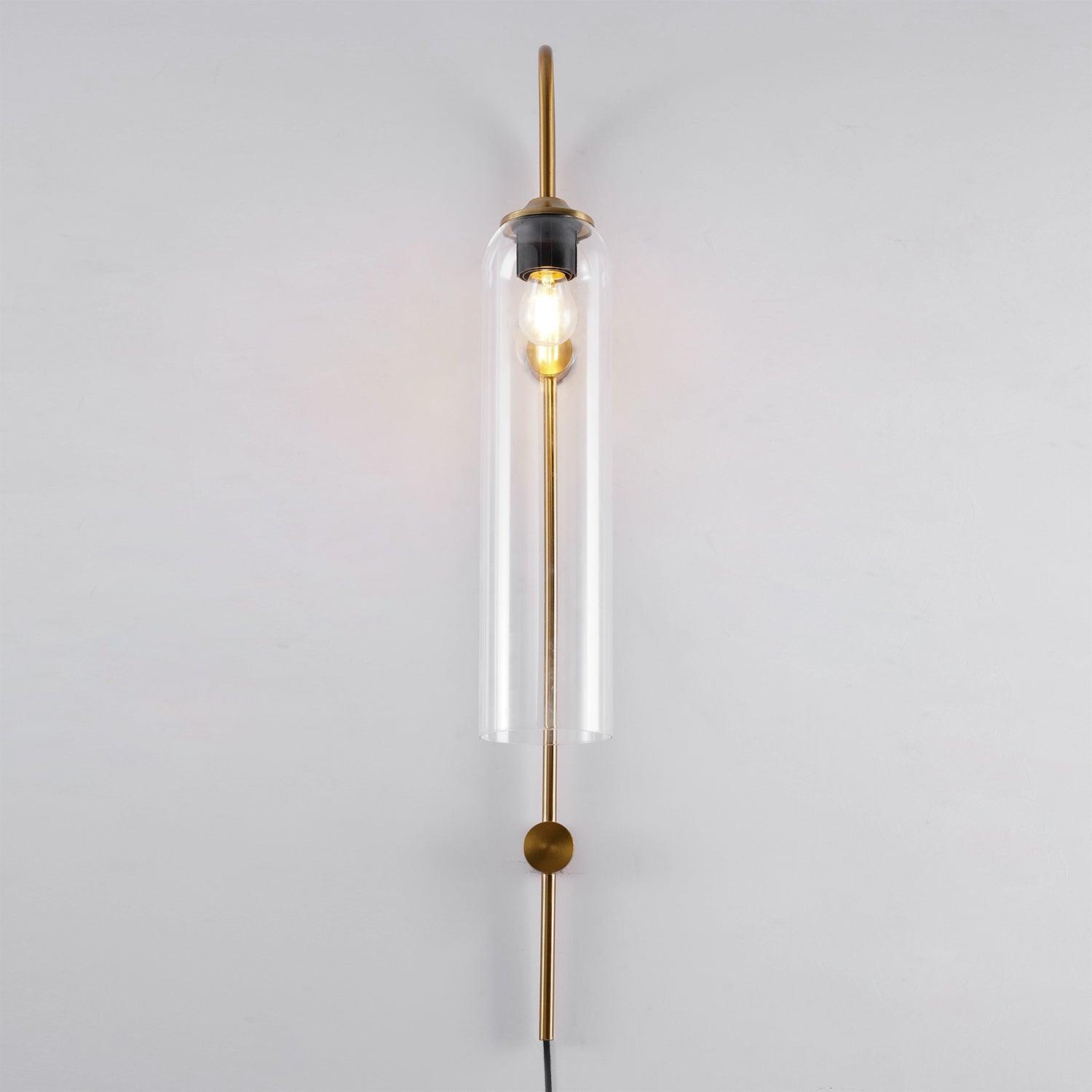 Conrad Modern Glass Plug-In Wall Lamp