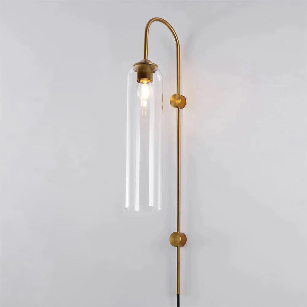 Conrad Modern Glass Plug-In Wall Lamp