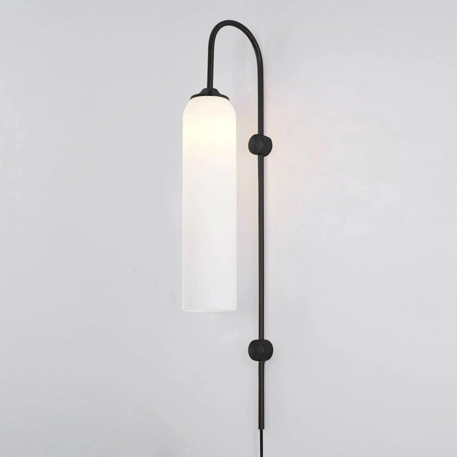 Conrad Modern Glass Plug-In Wall Lamp