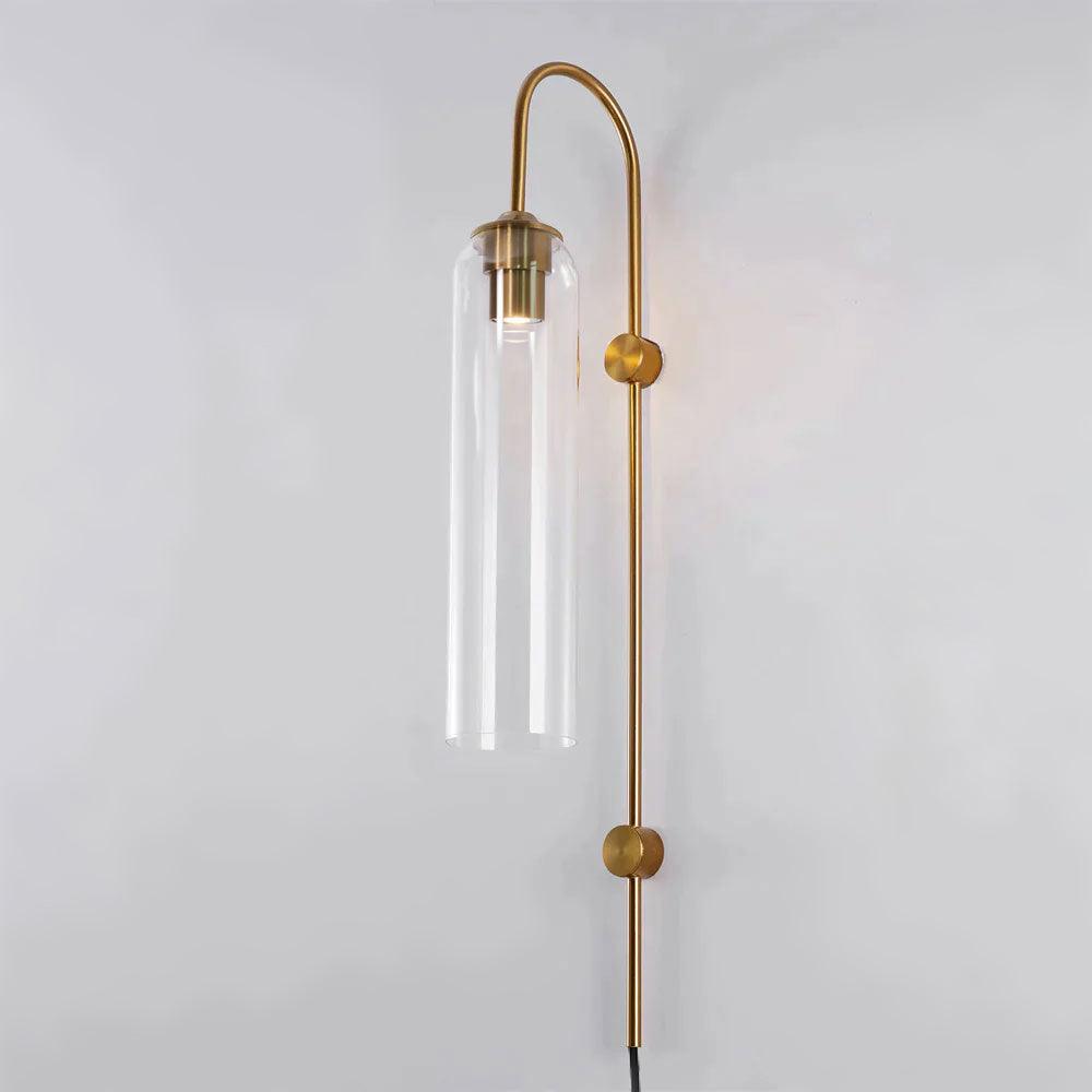 Conrad Modern Glass Plug-In Wall Lamp