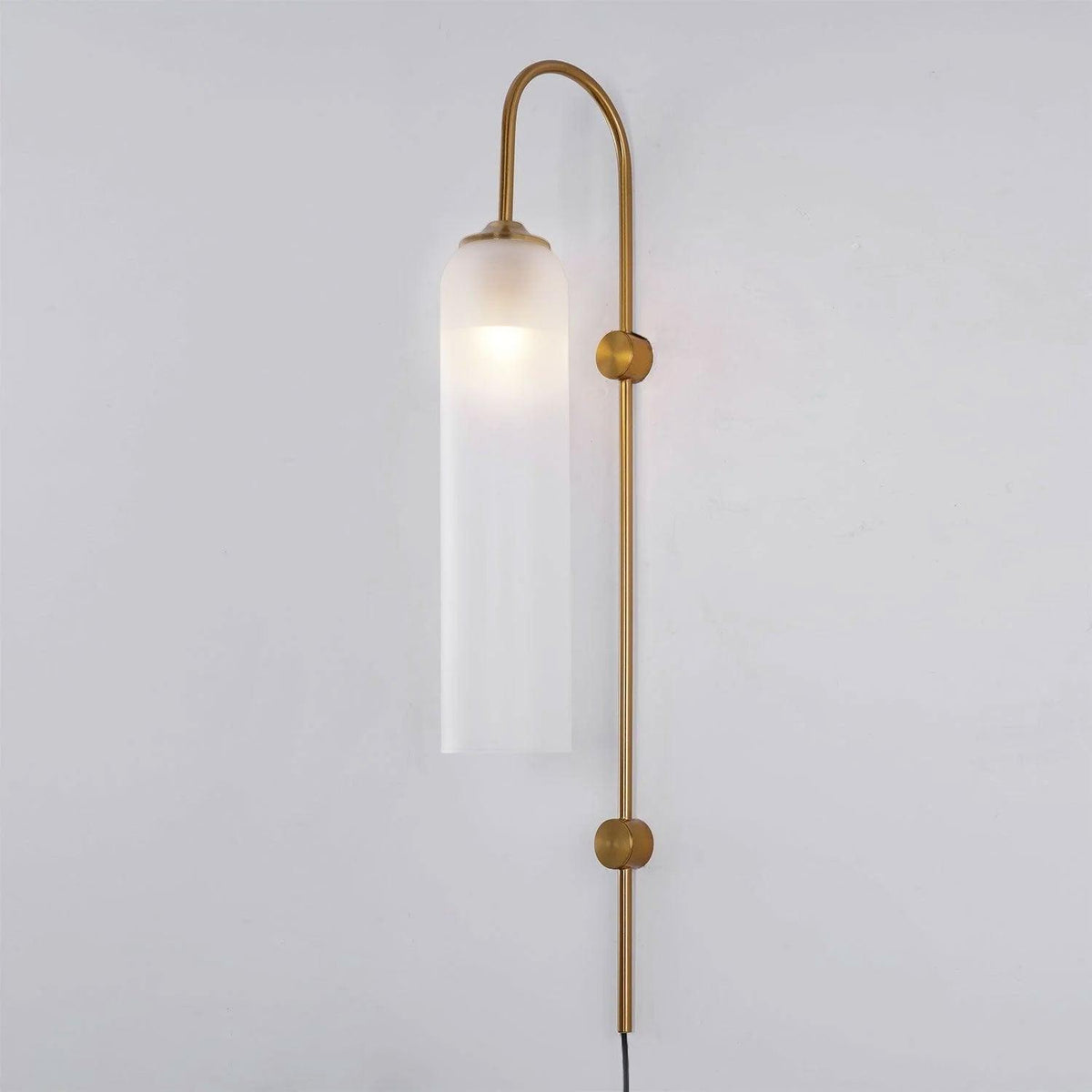 Conrad Modern Glass Plug-In Wall Lamp