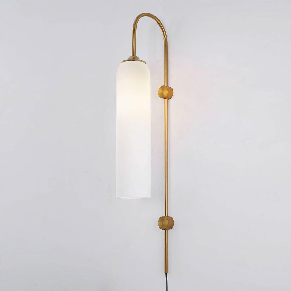 Conrad Modern Glass Plug-In Wall Lamp