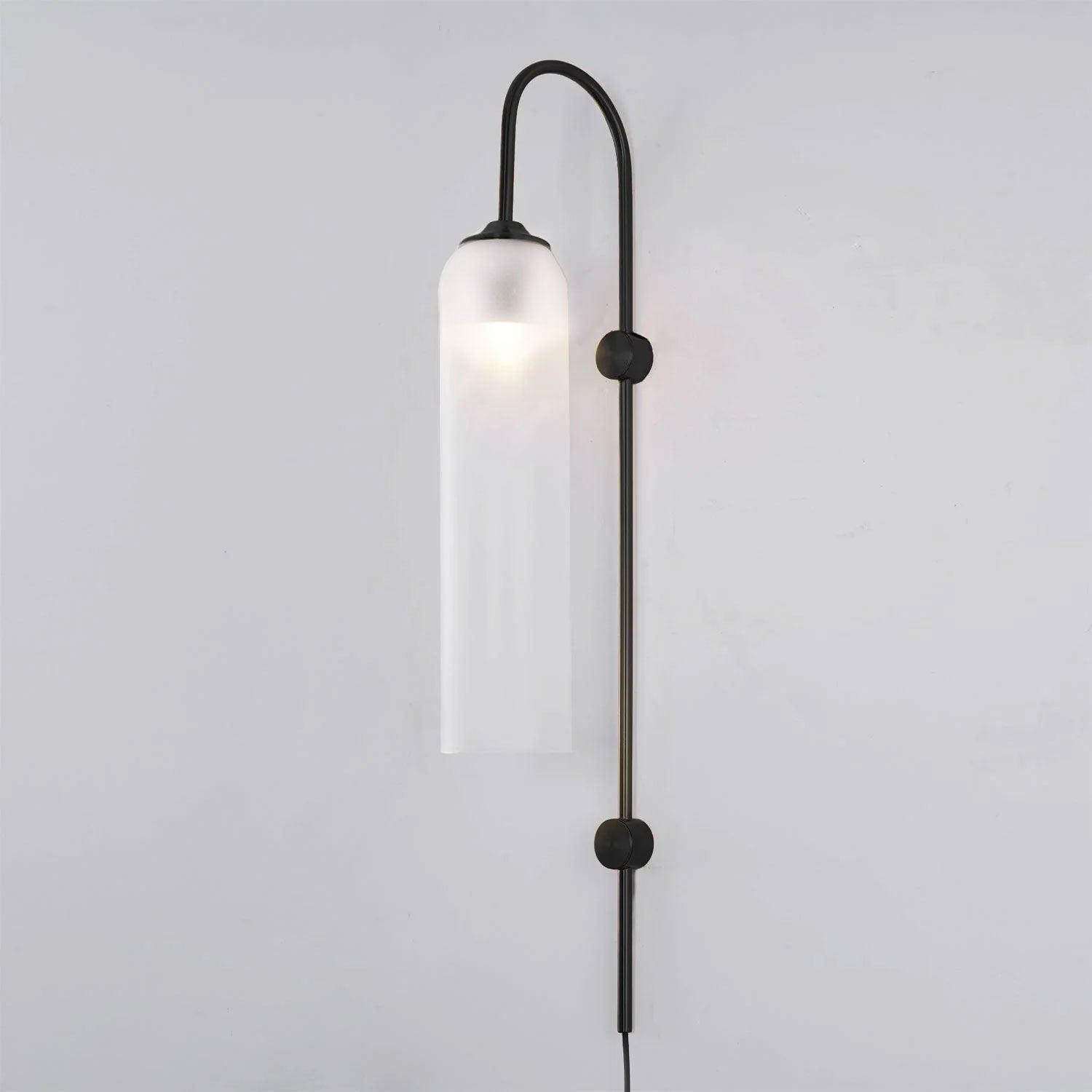 Conrad Modern Glass Plug-In Wall Lamp