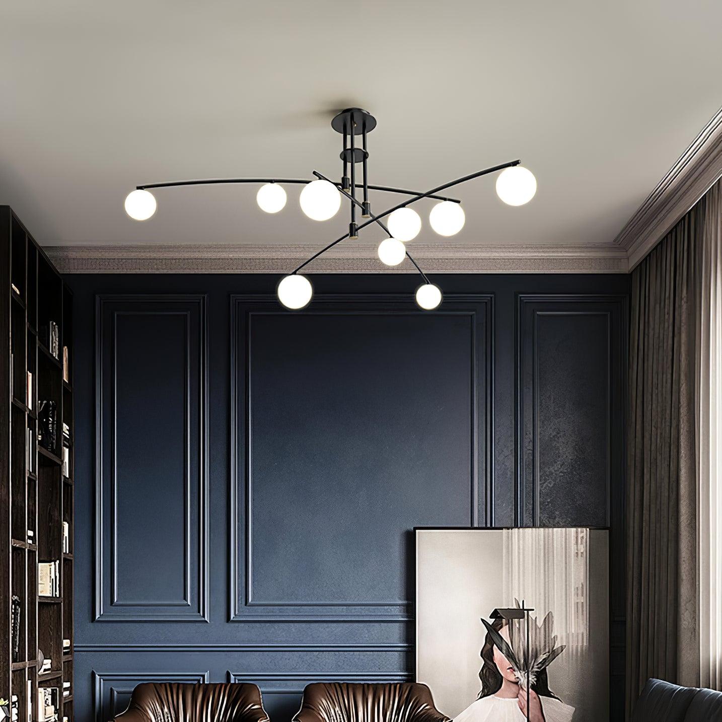 Lustra Chandelier Long Arm Modern 6-Light - Neutral Decor