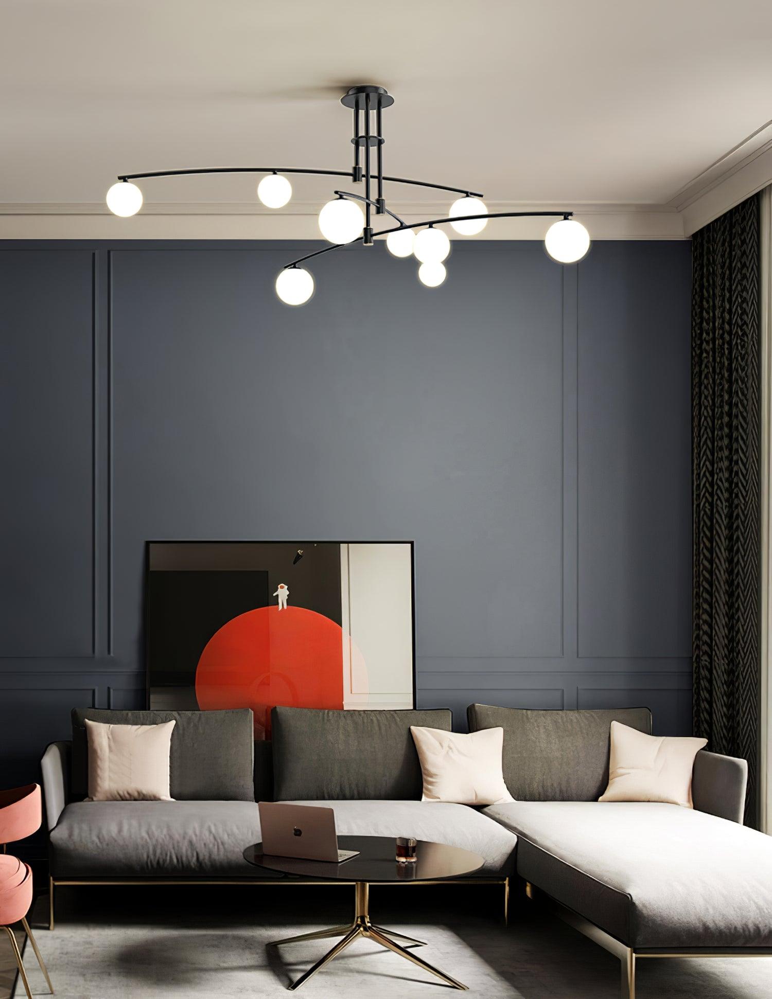 Lustra Chandelier Long Arm Modern 6-Light - Neutral Decor