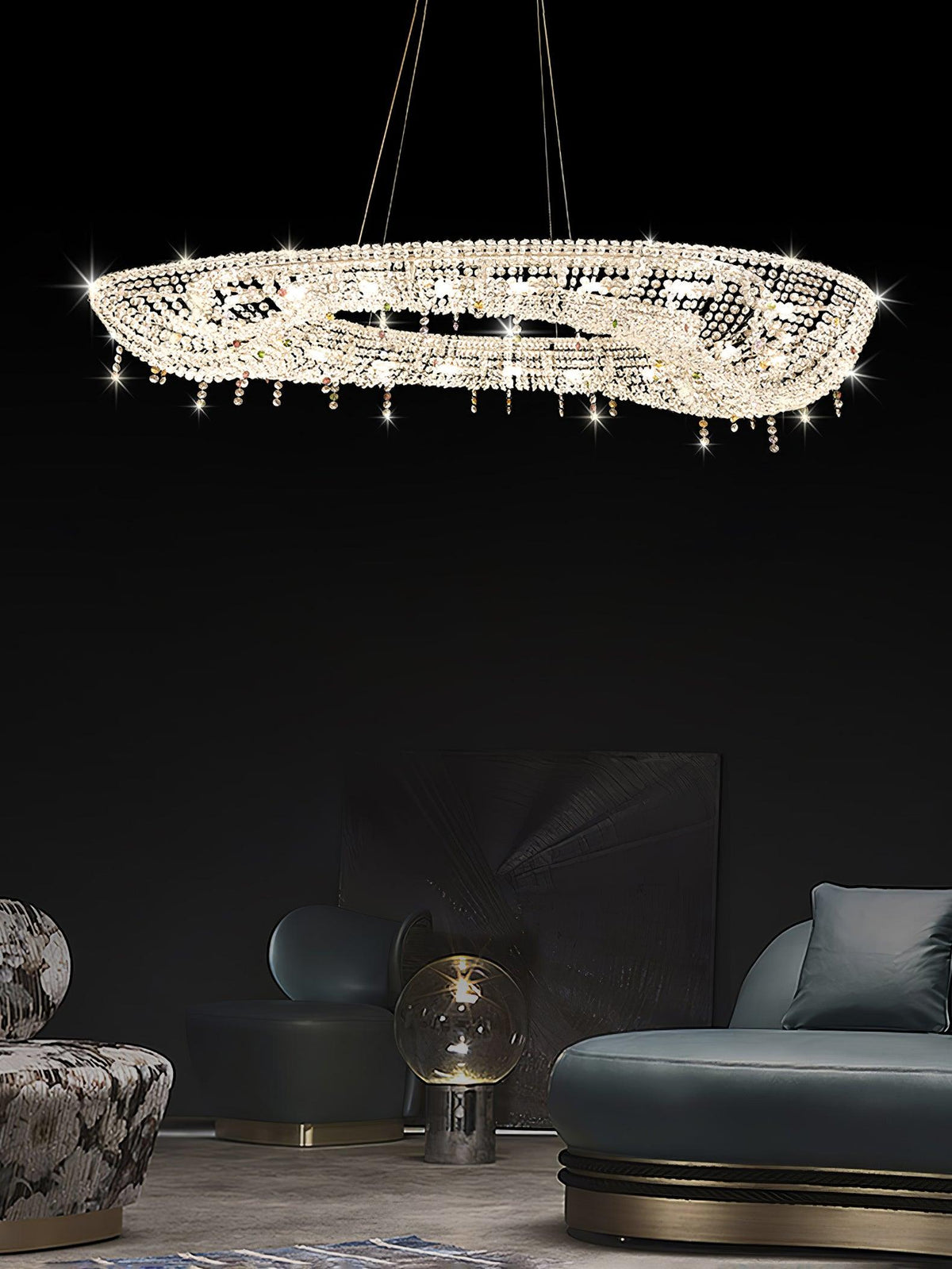 Bior Embellished Crystal Pendant Light