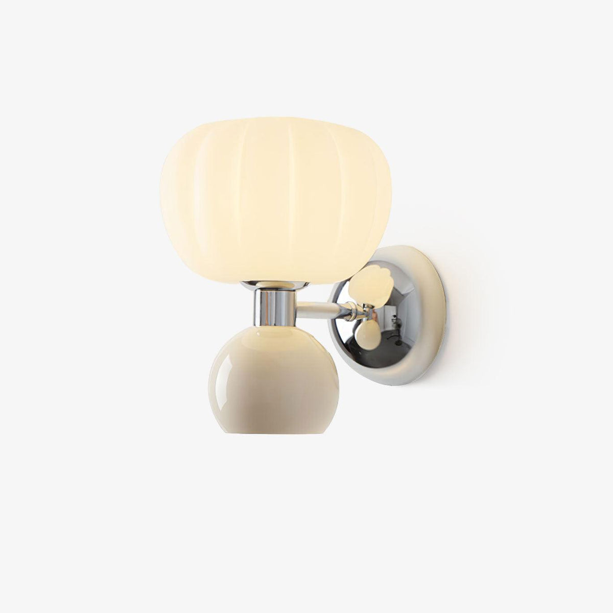 Jorvin Nordic Art Cream Plastic Sconce Wall lamp