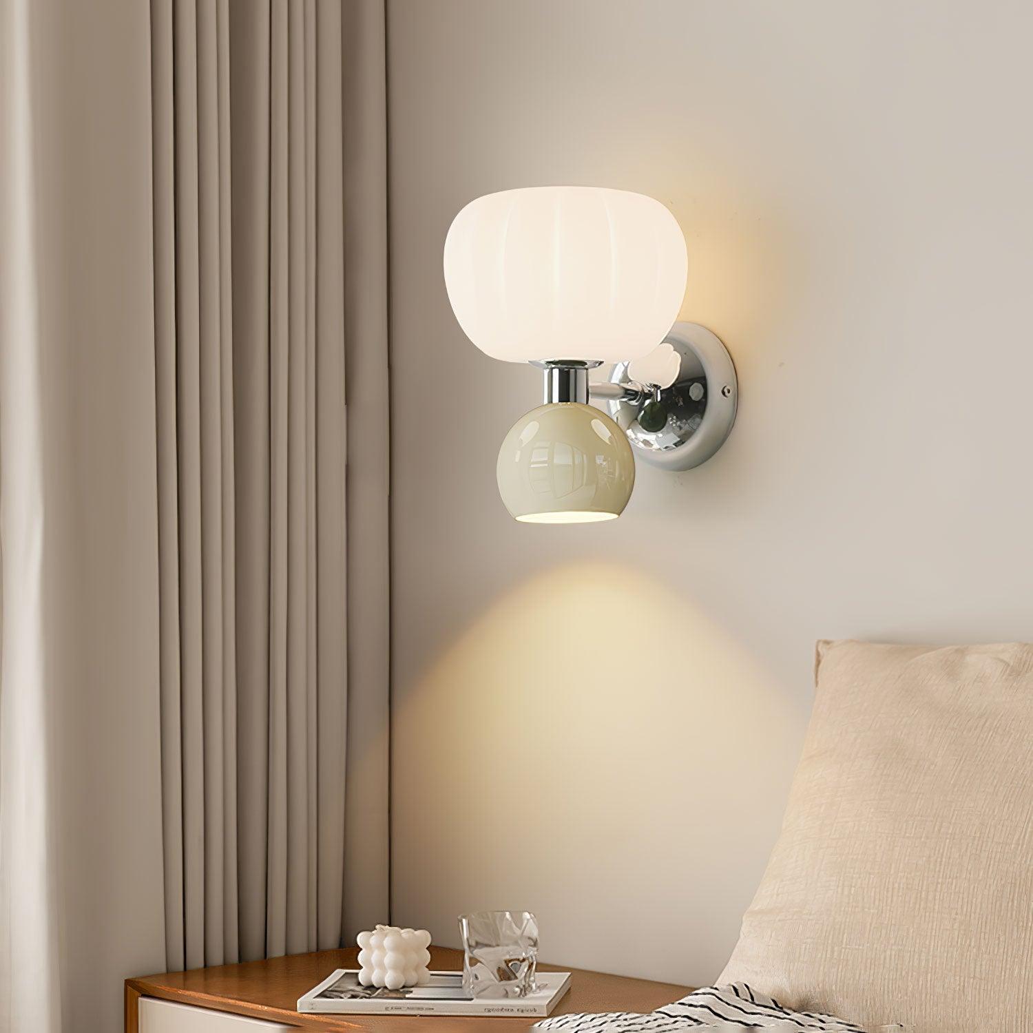 Jorvin Nordic Art Cream Plastic Sconce Wall lamp