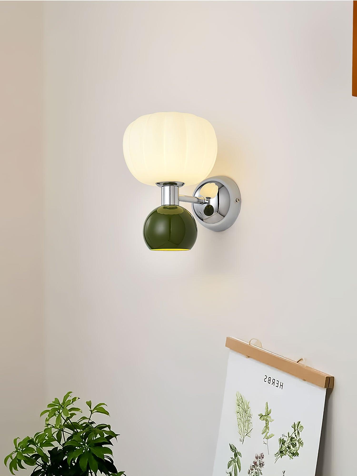 Jorvin Nordic Art Cream Plastic Sconce Wall lamp