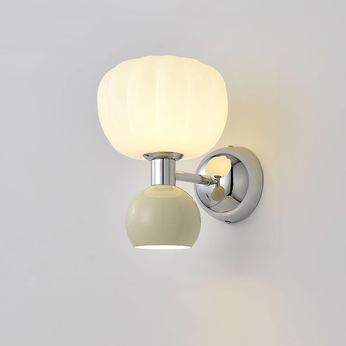 Jorvin Nordic Art Cream Plastic Sconce Wall lamp