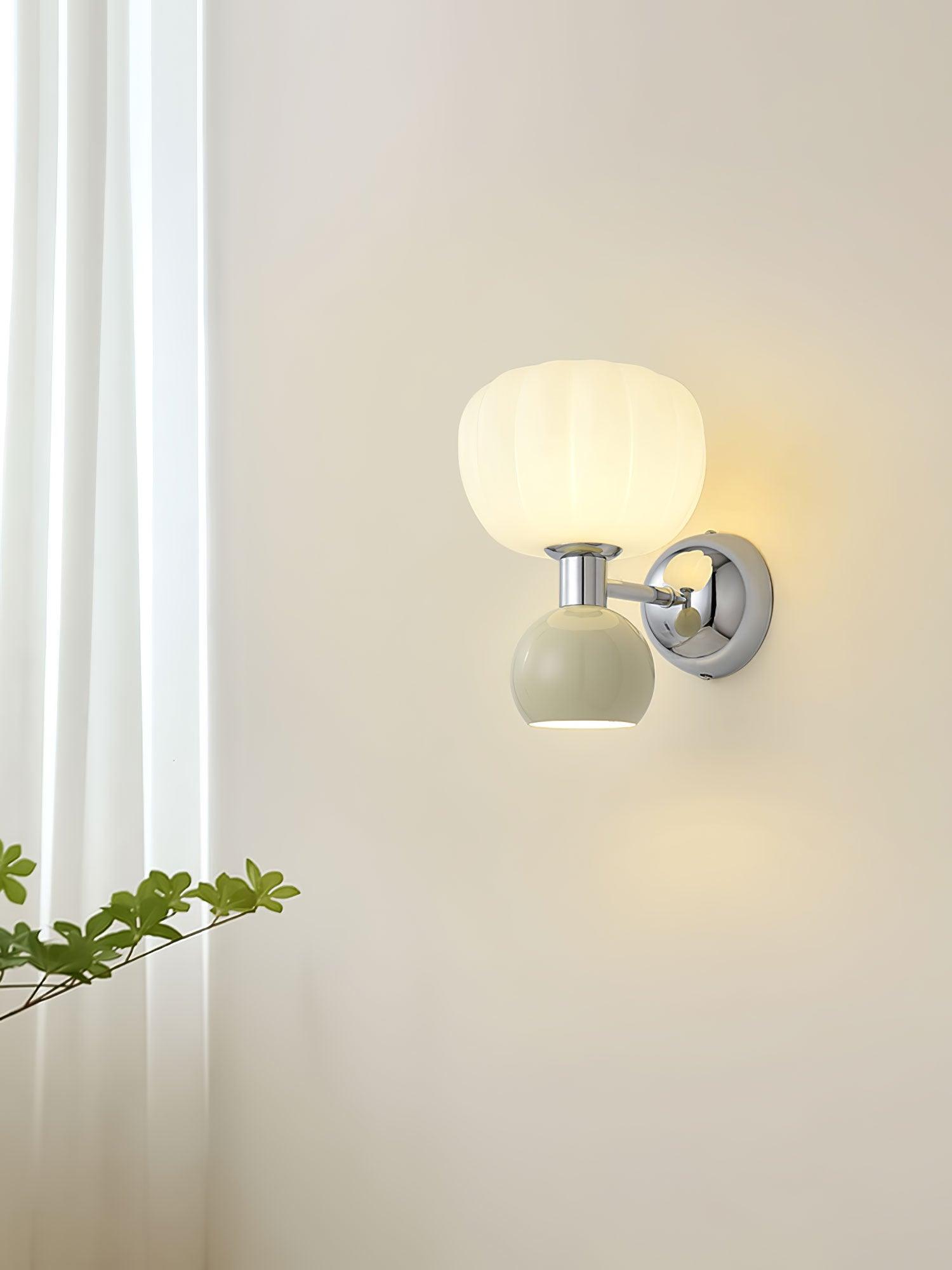 Jorvin Nordic Art Cream Plastic Sconce Wall lamp