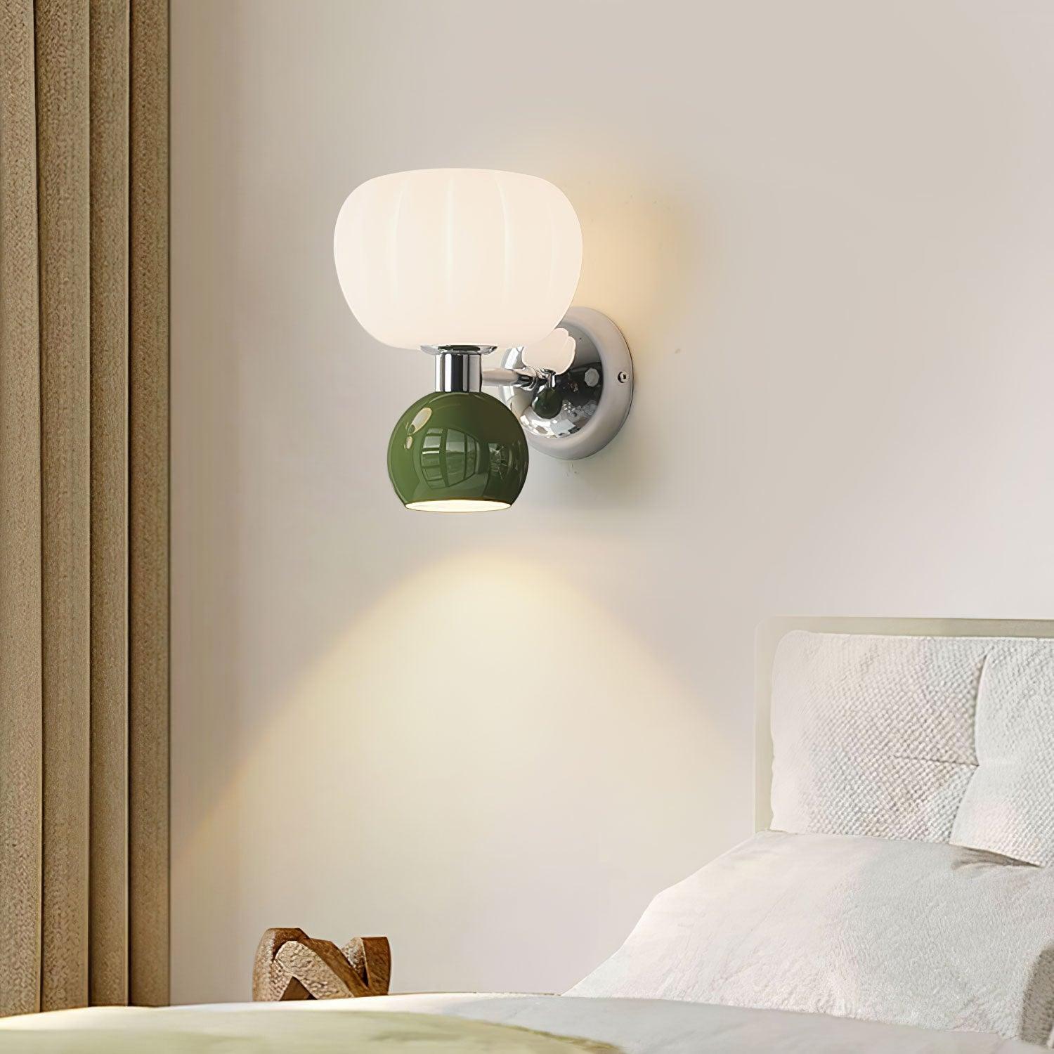 Jorvin Nordic Art Cream Plastic Sconce Wall lamp