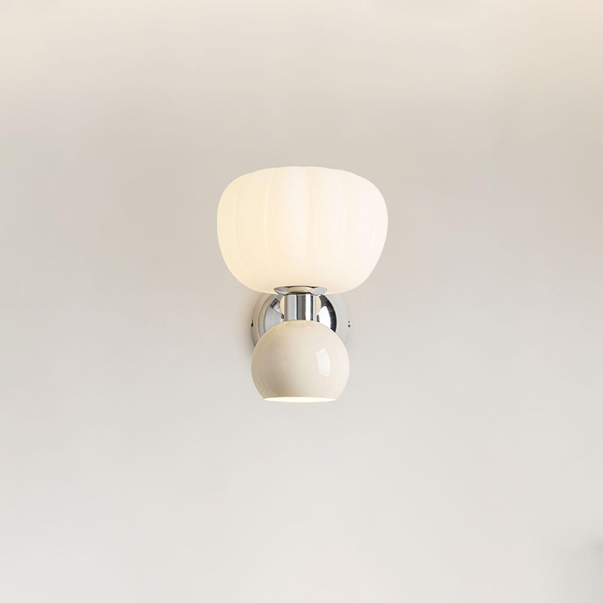 Jorvin Nordic Art Cream Plastic Sconce Wall lamp