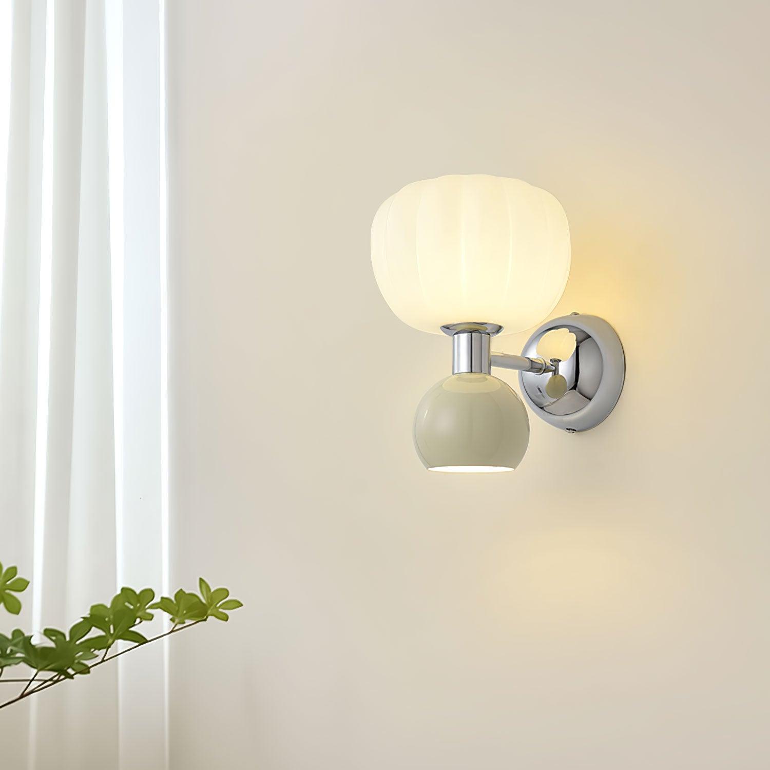Jorvin Nordic Art Cream Plastic Sconce Wall lamp