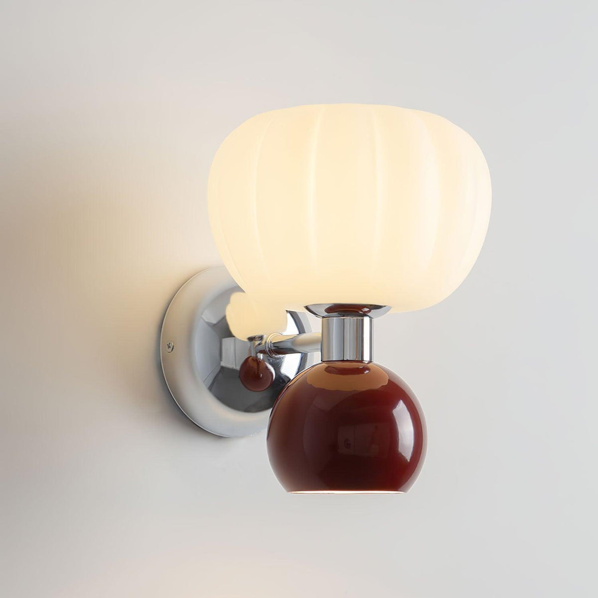 Jorvin Nordic Art Cream Plastic Sconce Wall lamp