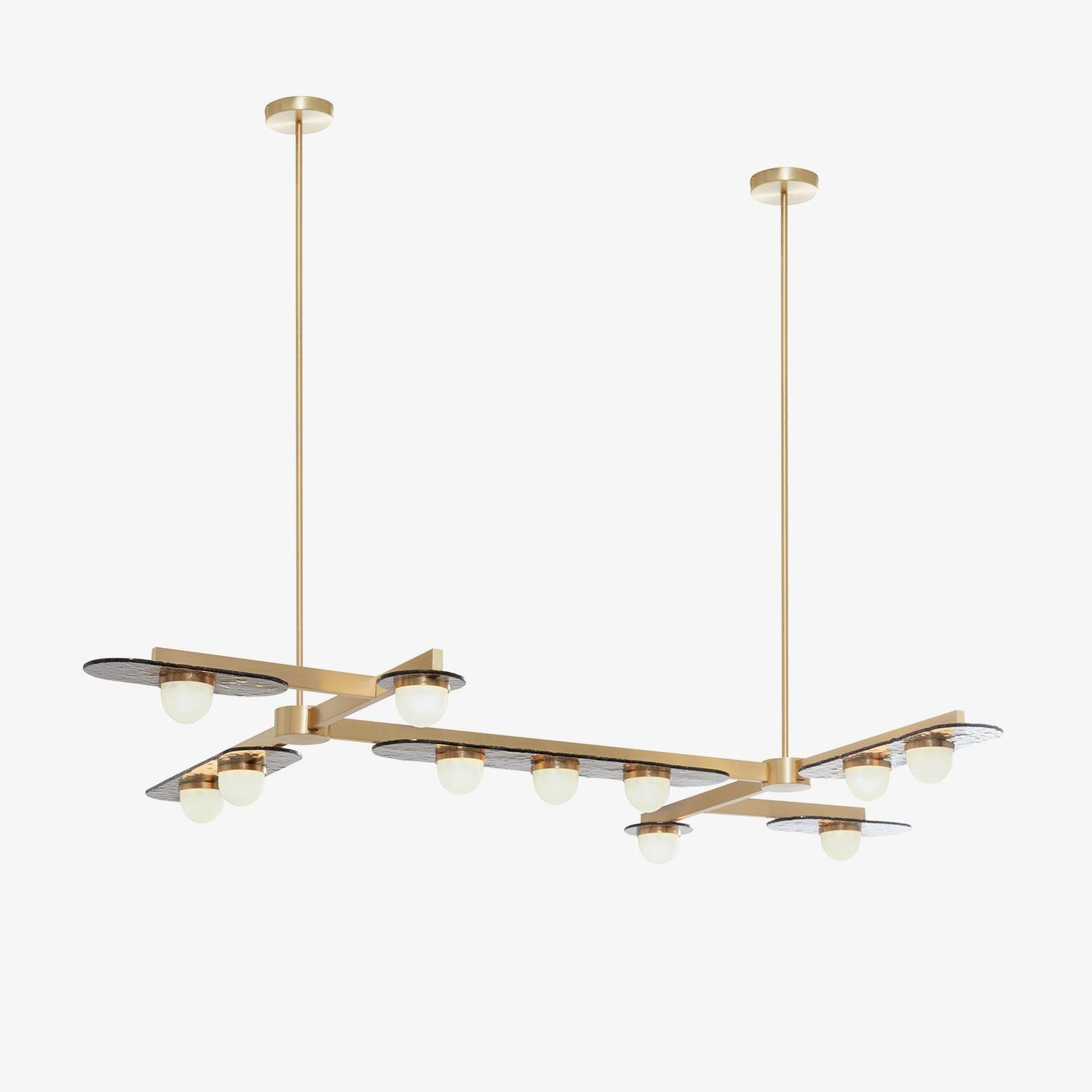 Solerelle Chandelier LED Linear Gold Frame