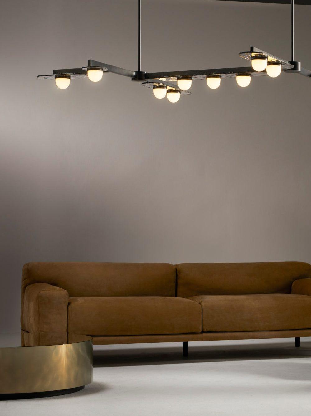 Solerelle Chandelier LED Linear Gold Frame
