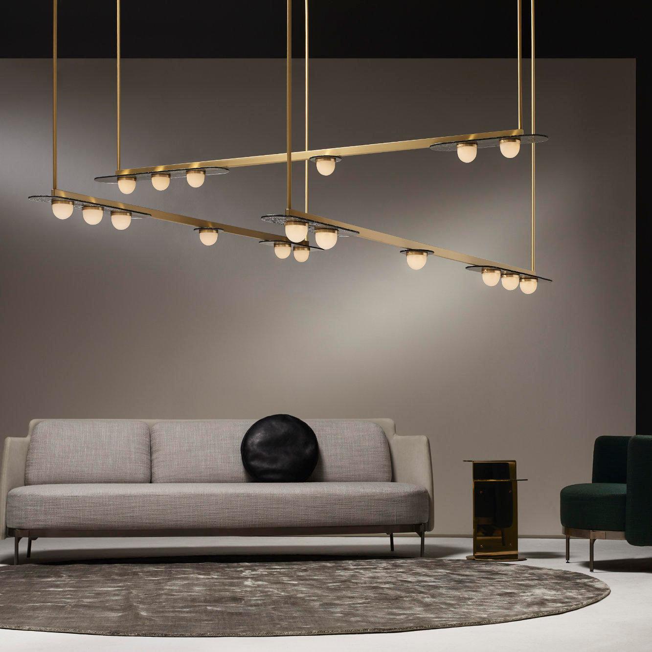 Solerelle Chandelier LED Linear Gold Frame