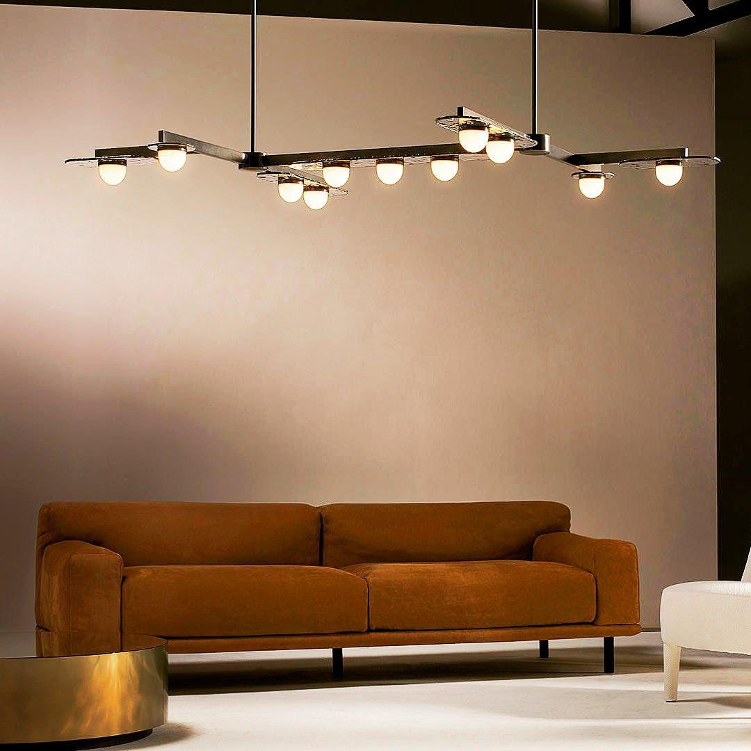 Solerelle Chandelier LED Linear Gold Frame