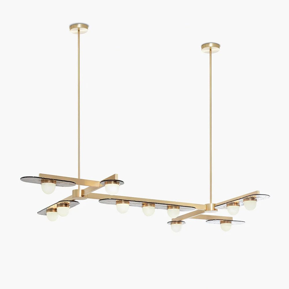 Solerelle Chandelier LED Linear Gold Frame