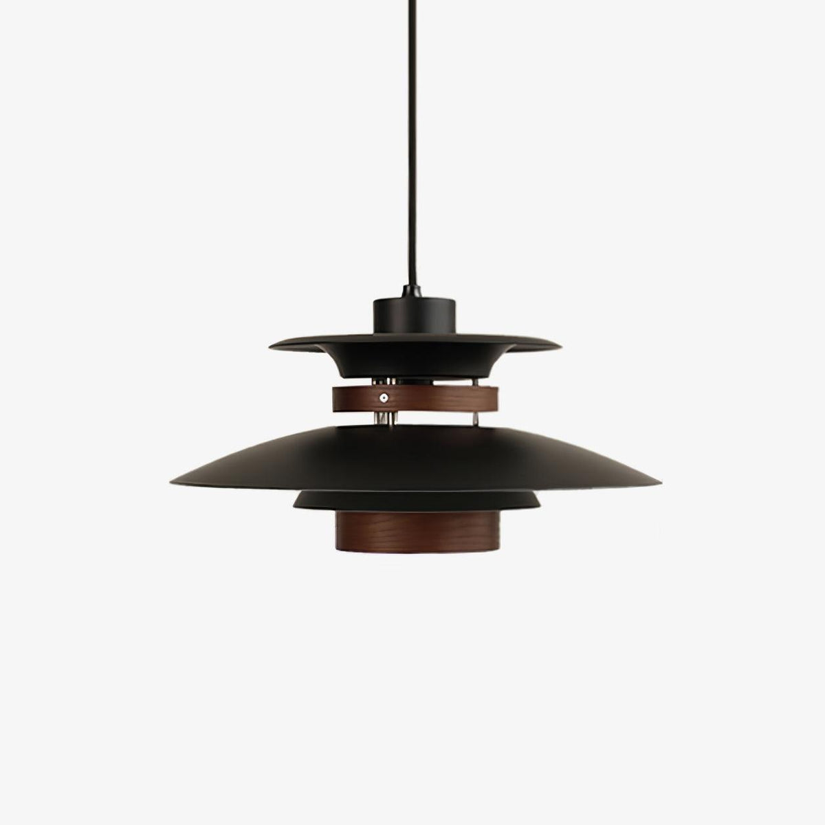 Xyla Pendant Lamp Wood Layered Shade Nordic Dining