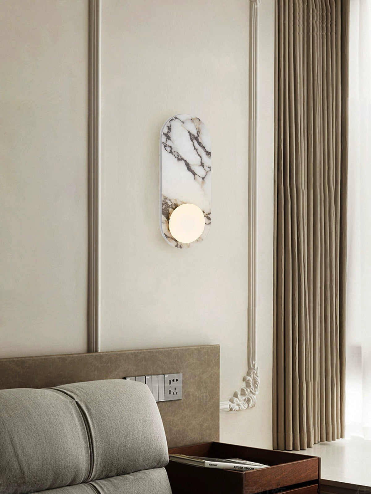 Gideon Scandinavian Marble Wall Light