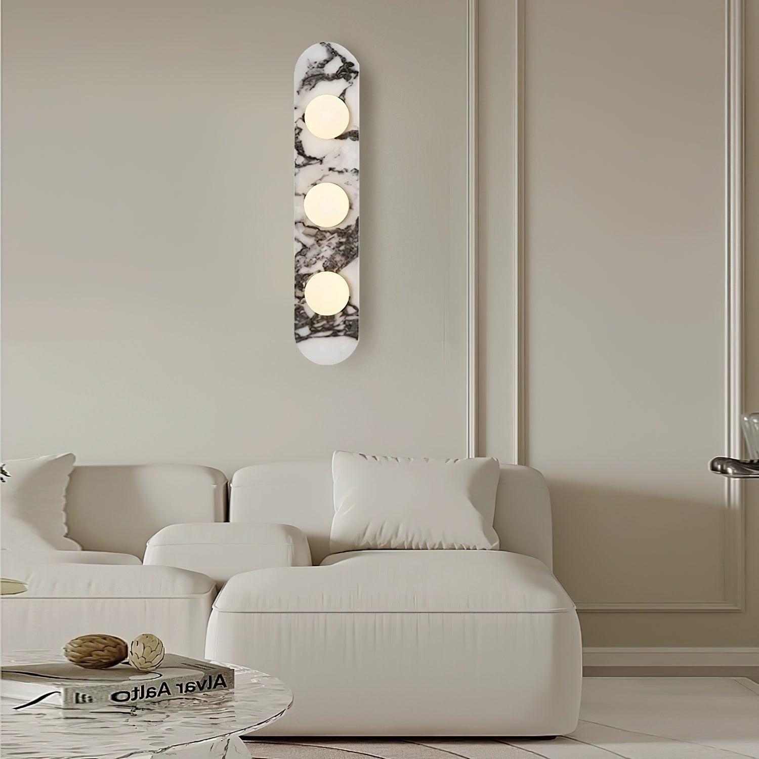 Gideon Scandinavian Marble Wall Light