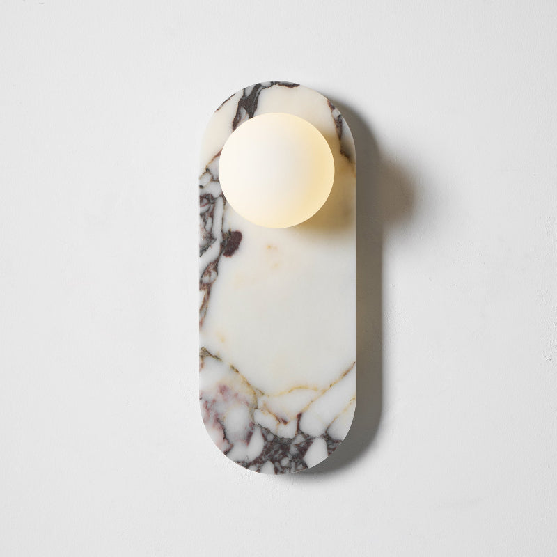 Covelyra Modern Minimalist Marble Glass Wall Lamp