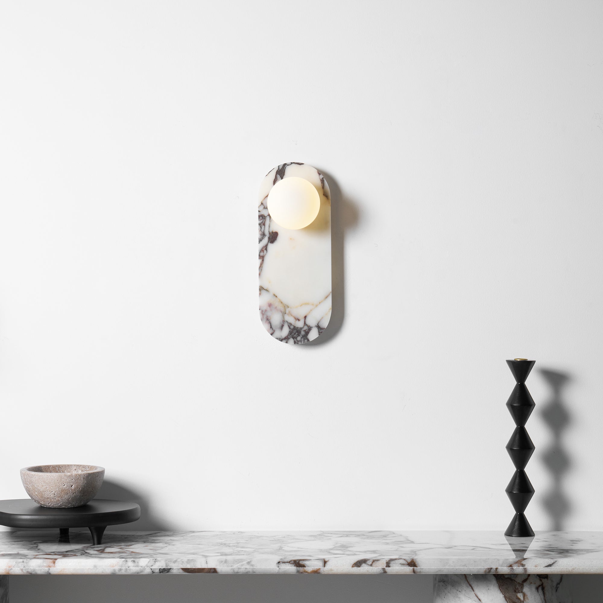 Covelyra Modern Minimalist Marble Glass Wall Lamp