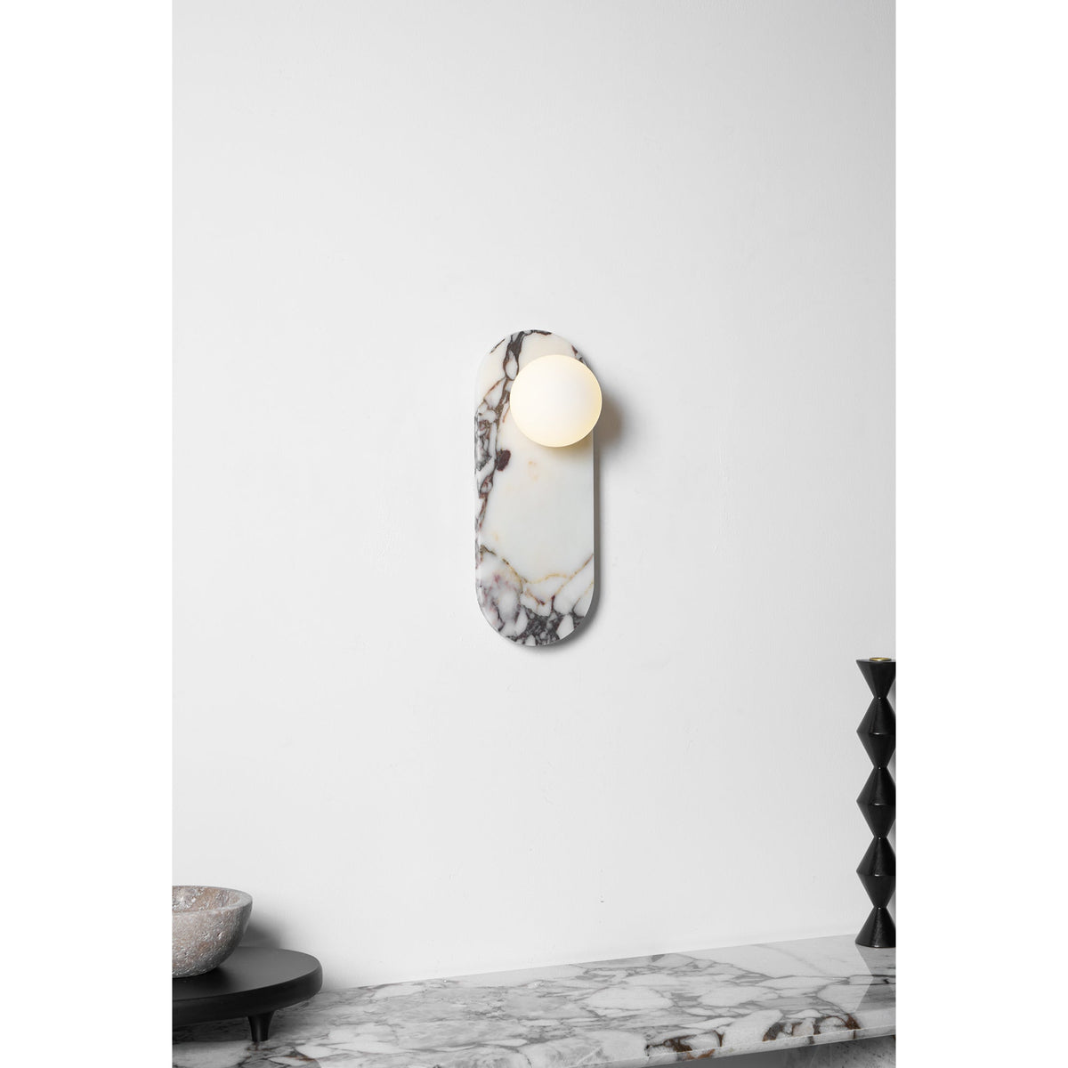 Covelyra Modern Minimalist Marble Glass Wall Lamp