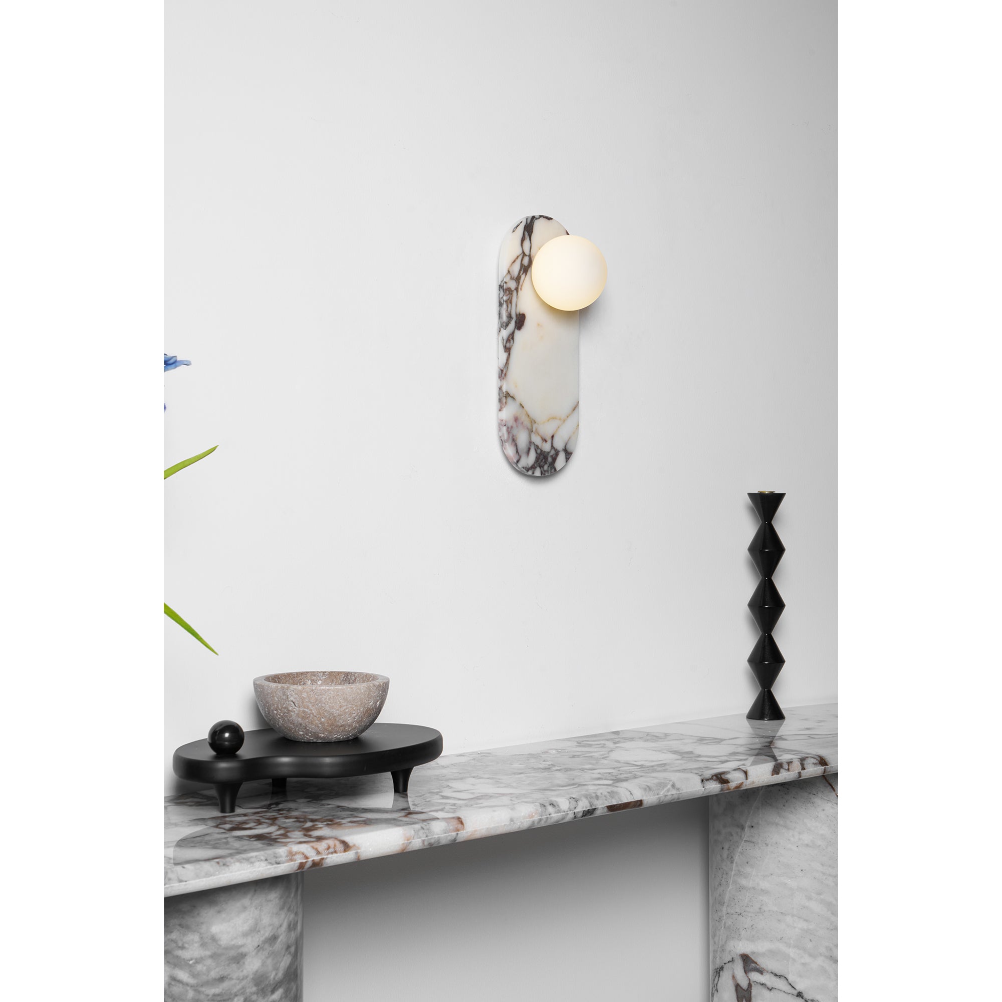 Covelyra Modern Minimalist Marble Glass Wall Lamp