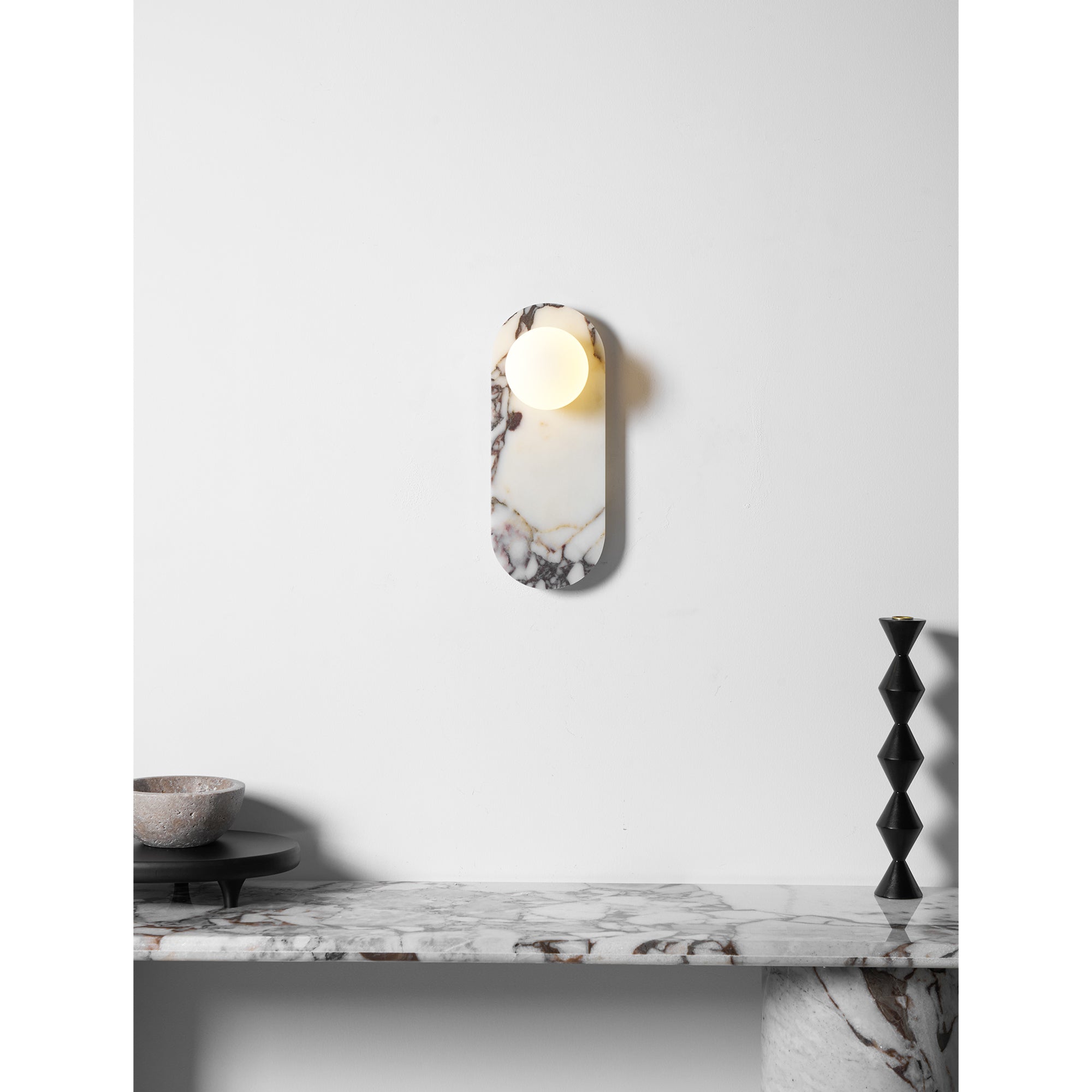Covelyra Modern Minimalist Marble Glass Wall Lamp