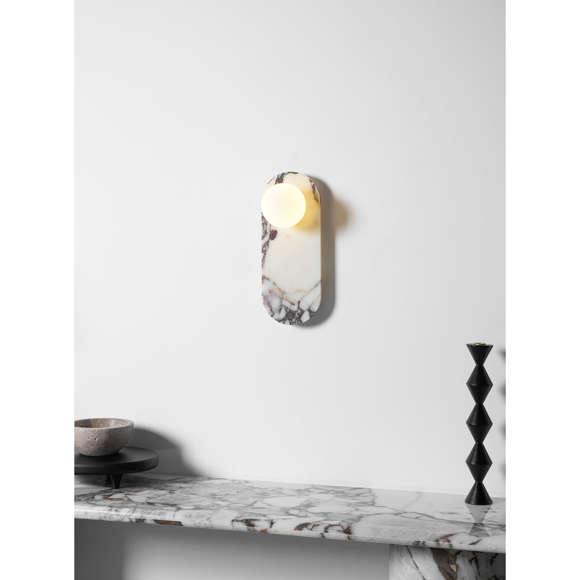 Covelyra Modern Minimalist Marble Glass Wall Lamp