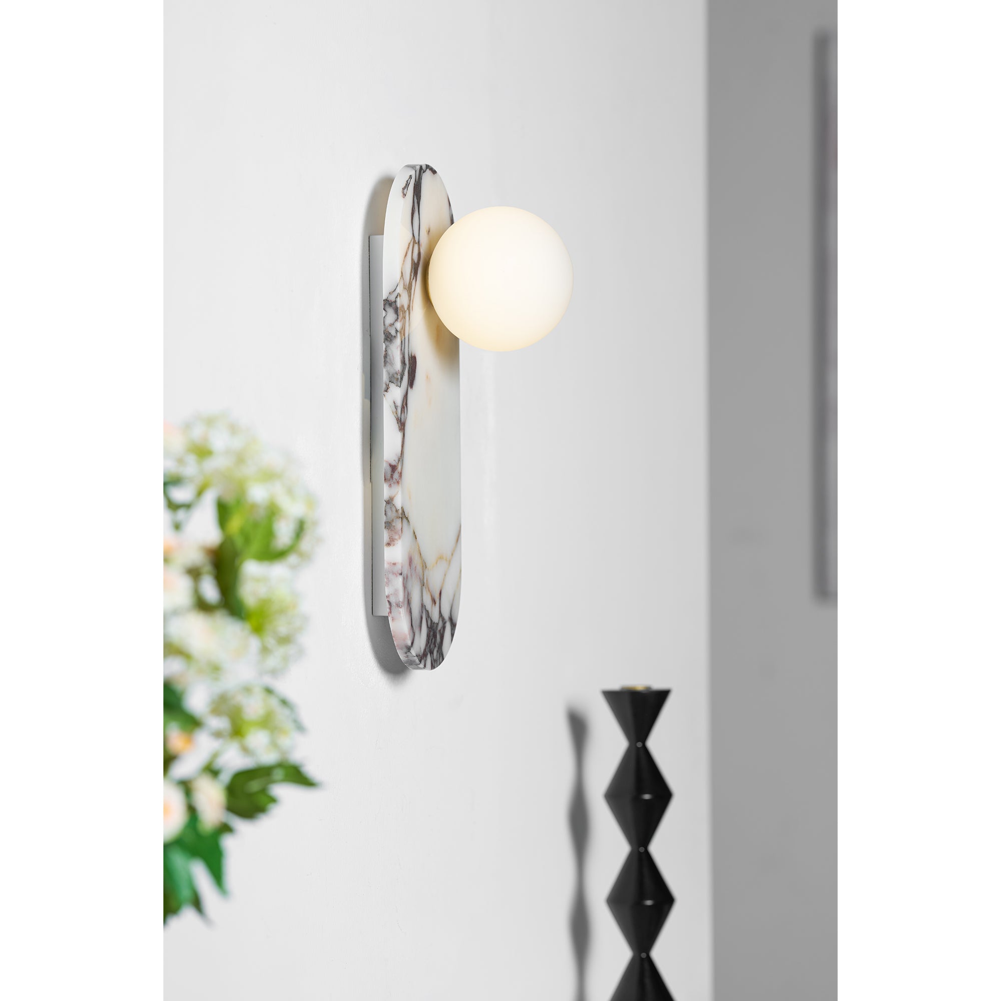 Covelyra Modern Minimalist Marble Glass Wall Lamp