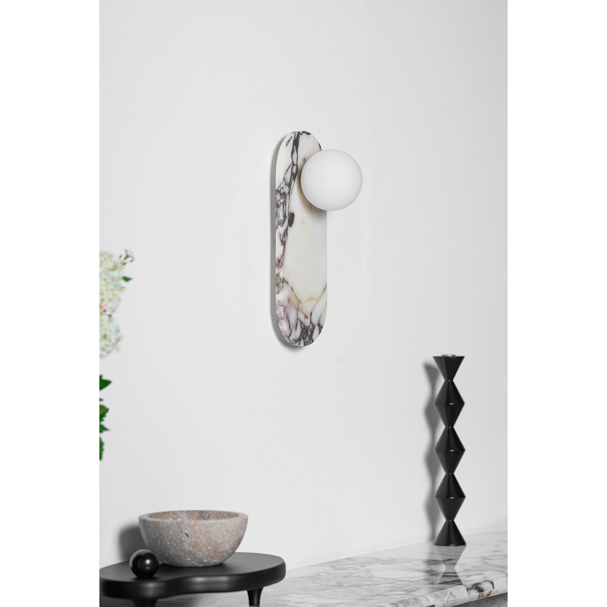 Covelyra Modern Minimalist Marble Glass Wall Lamp