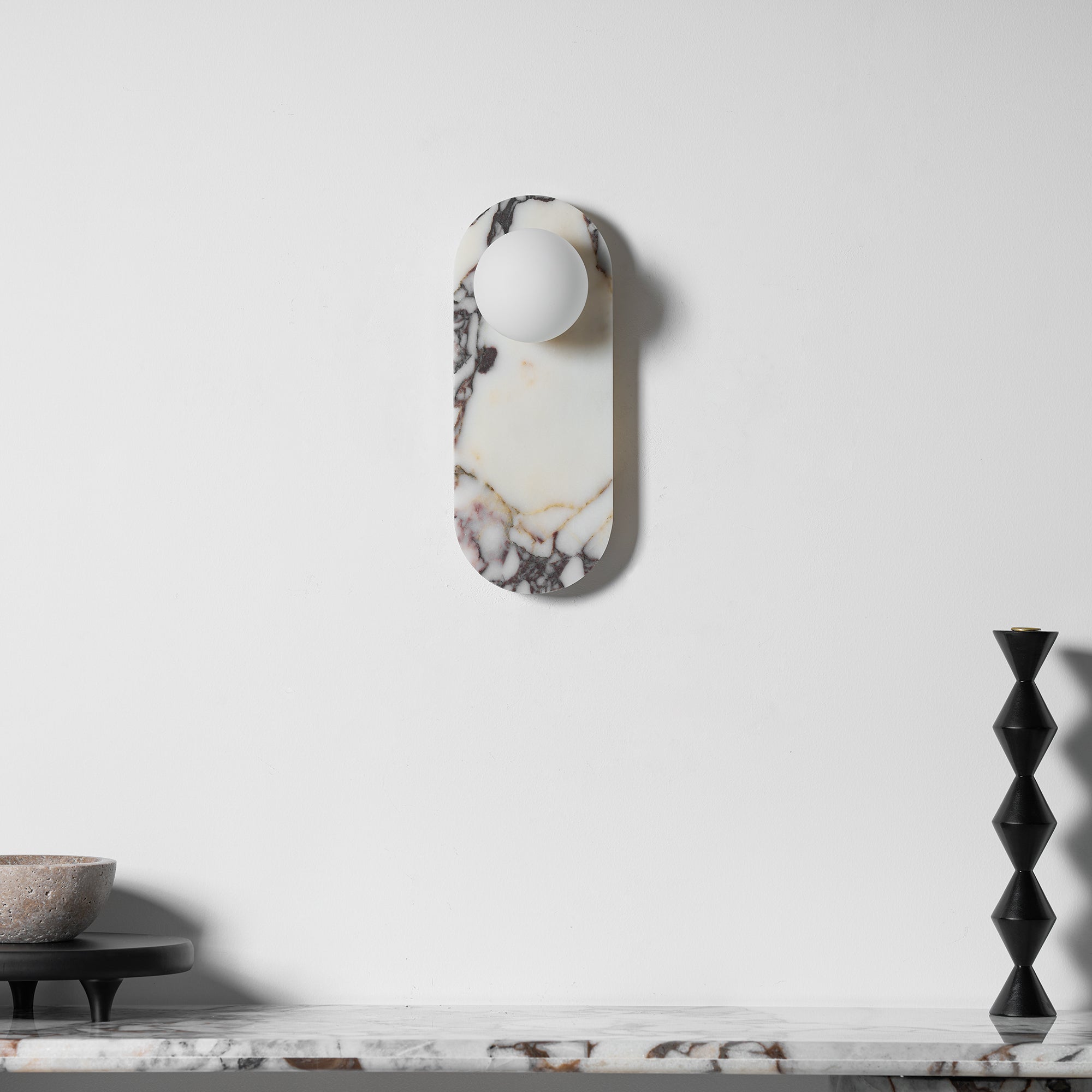 Covelyra Modern Minimalist Marble Glass Wall Lamp