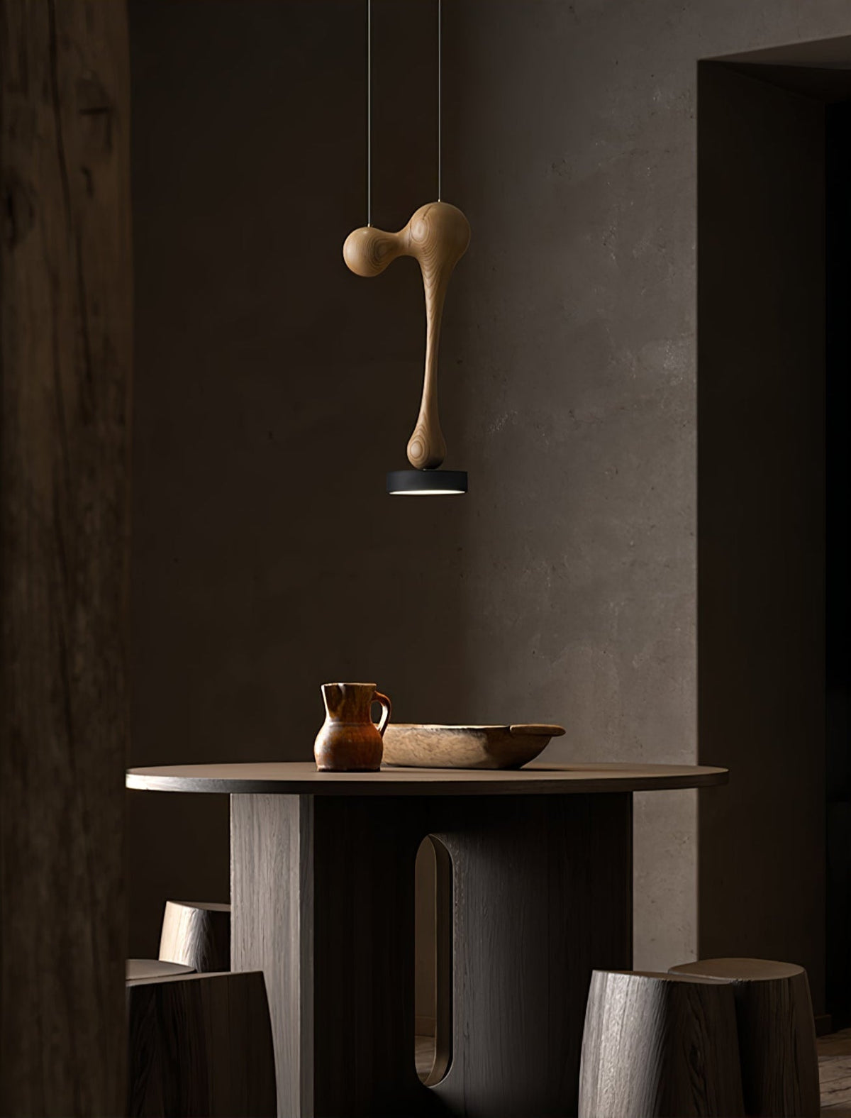 Drovia Rustic Wooden Pendant Light
