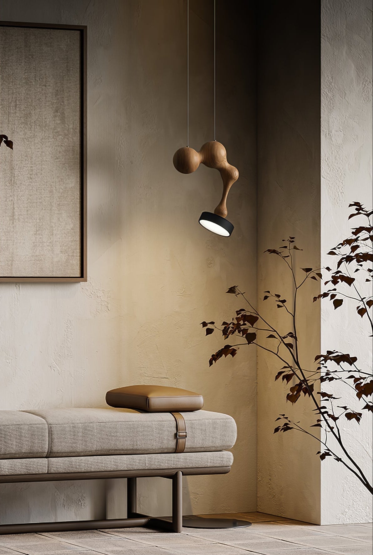 Drovia Rustic Wooden Pendant Light